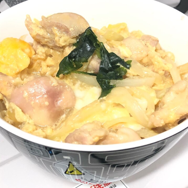 ★レンジで簡単！半熟トロトロ親子丼！